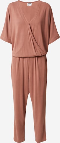 Urban Classics Jumpsuit in Bruin: voorkant