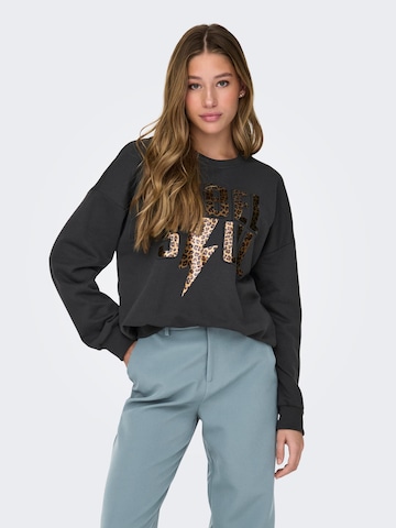 ONLY Sweatshirt 'RUNA' in Grey: front