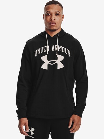 UNDER ARMOUR Athletic Sweatshirt in Black: front