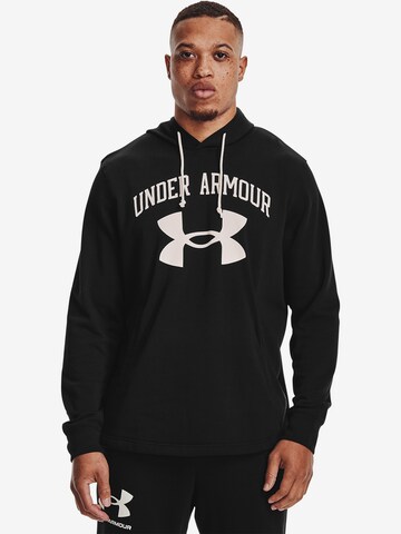 UNDER ARMOUR Sportsweatshirt in Schwarz: predná strana