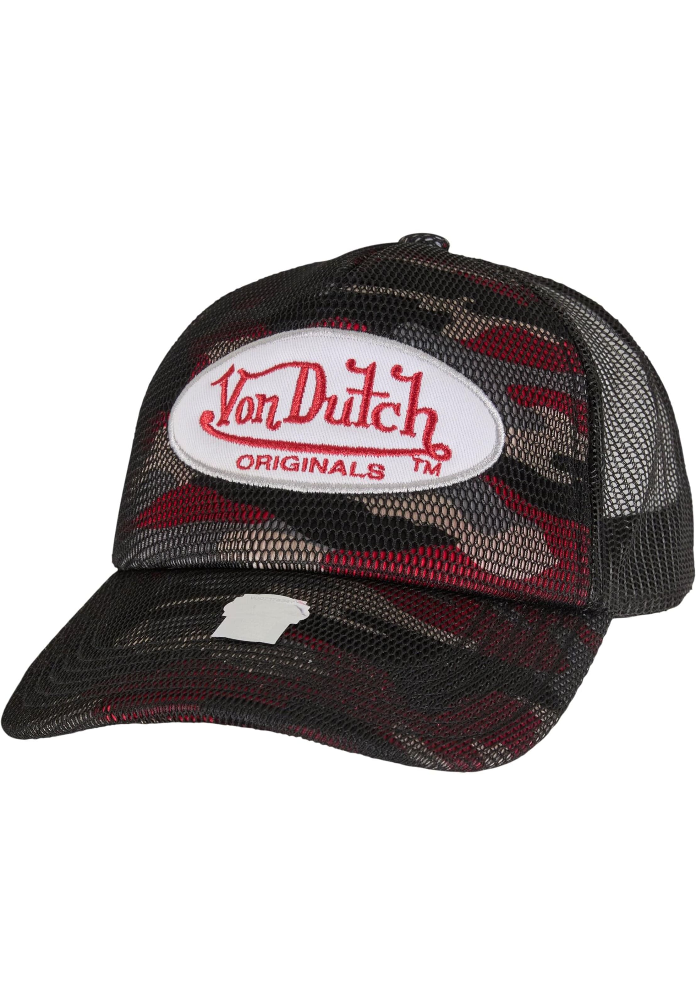 Cappello da baseball di Von Dutch Originals in rosso: frontale