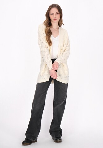 Cardigan 'Comfy' DreiMaster Vintage en blanc