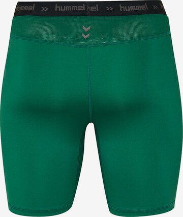 Hummel Skinny Sportbroek in Groen