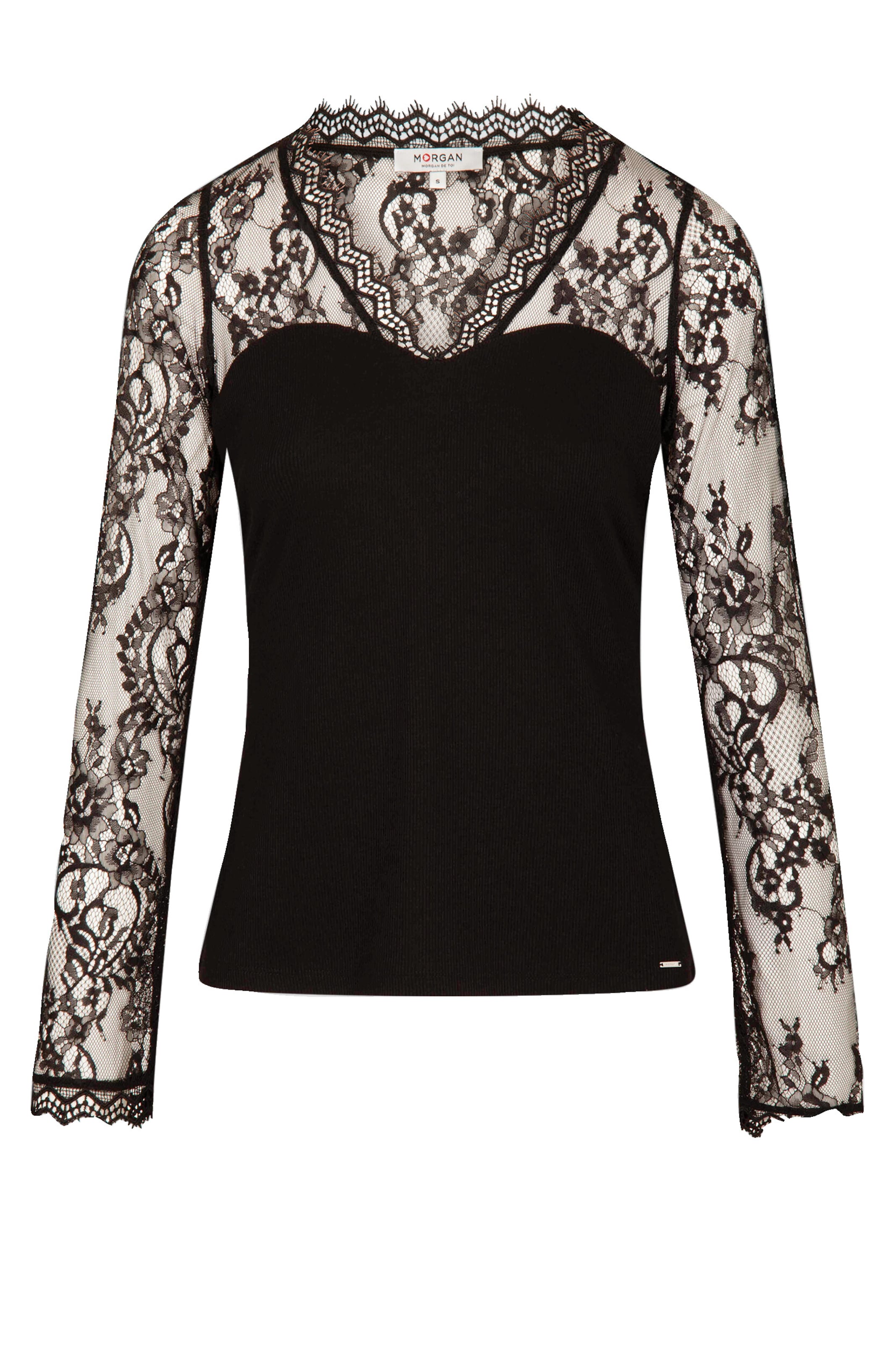 Morgan Shirt 'TLAMI' in Black: front