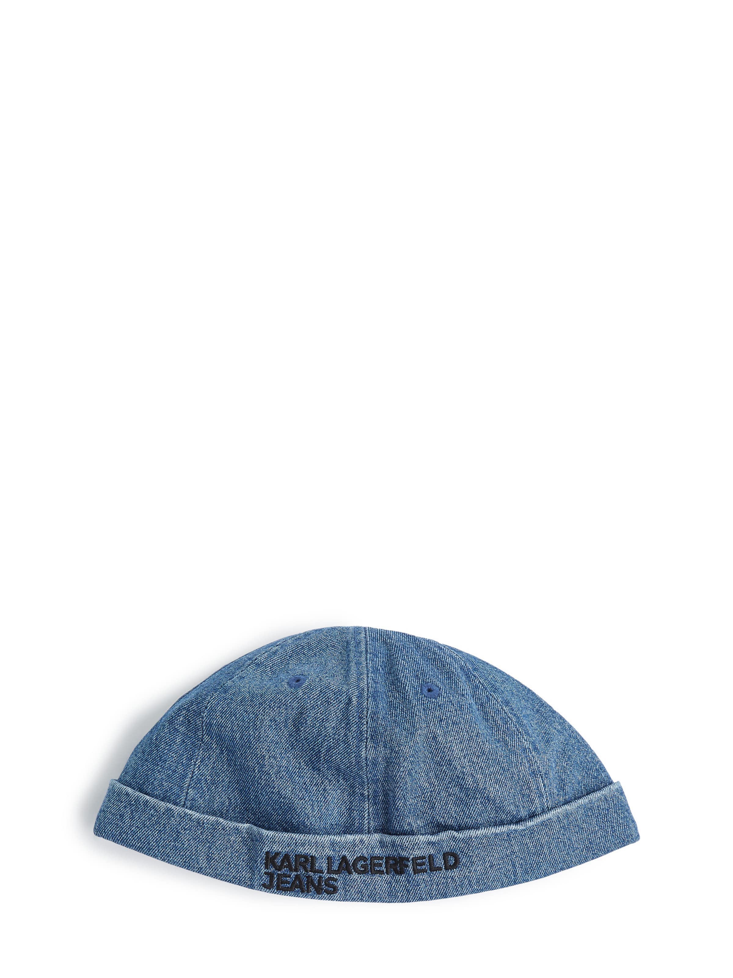 KARL LAGERFELD JEANS Beanie in Blue: front