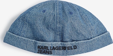 mėlyna KARL LAGERFELD JEANS Megzta kepurė: priekis