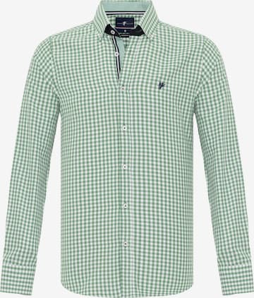 Coupe regular Chemise 'TONEY' DENIM CULTURE en vert : devant