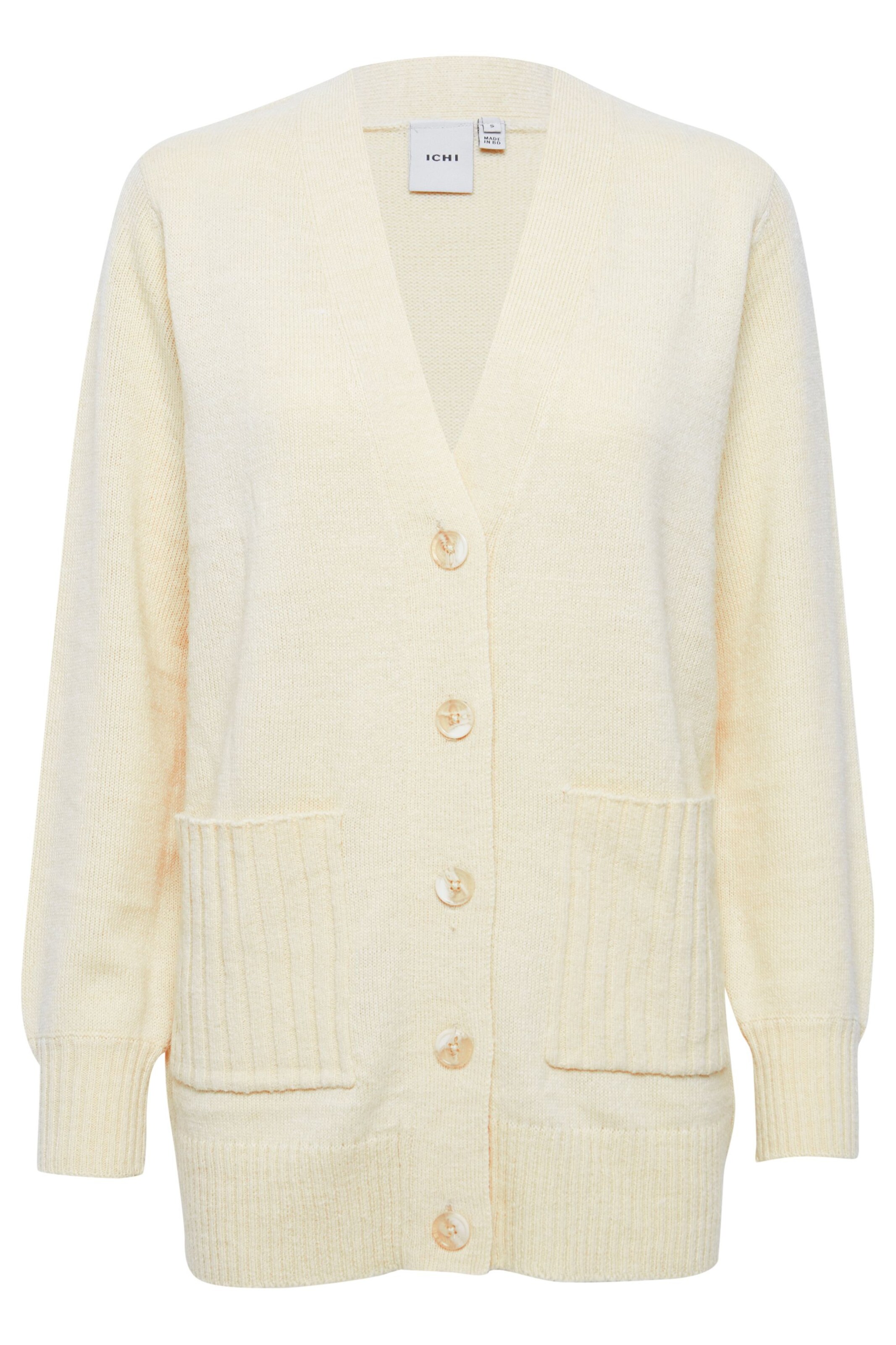 ICHI Knit cardigan 'Marat' in White: front