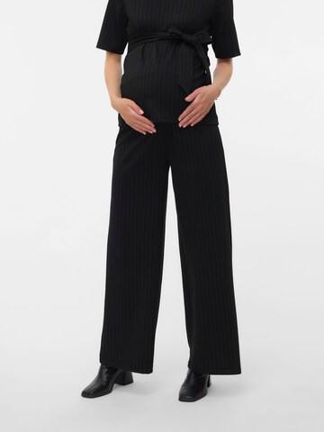 MAMALICIOUS - Pierna ancha Pantalón 'MLTALIA' en negro: frente
