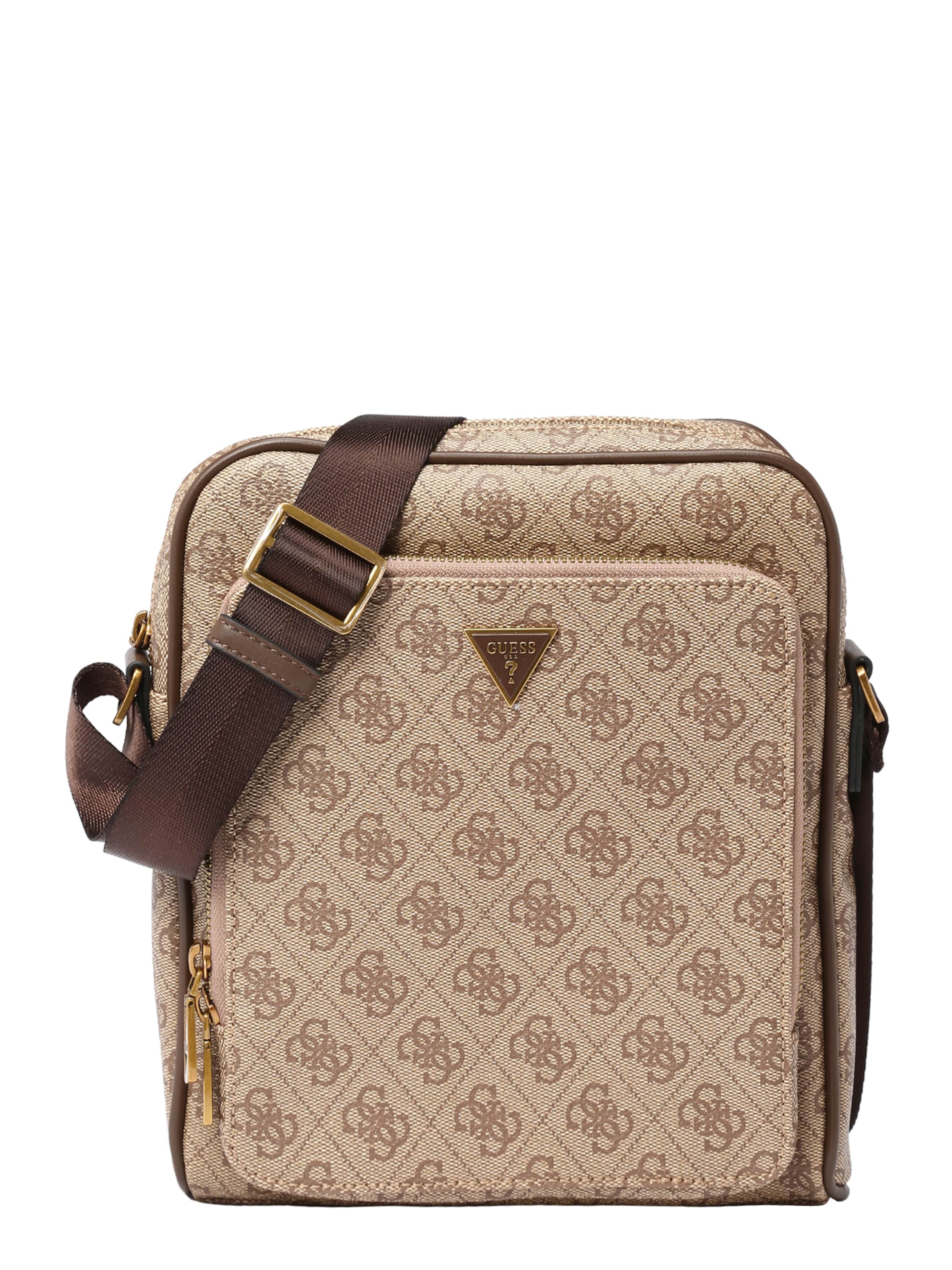 GUESS Crossbody bag 'MILANO CROSSBODY POCKET M' in Beige: front