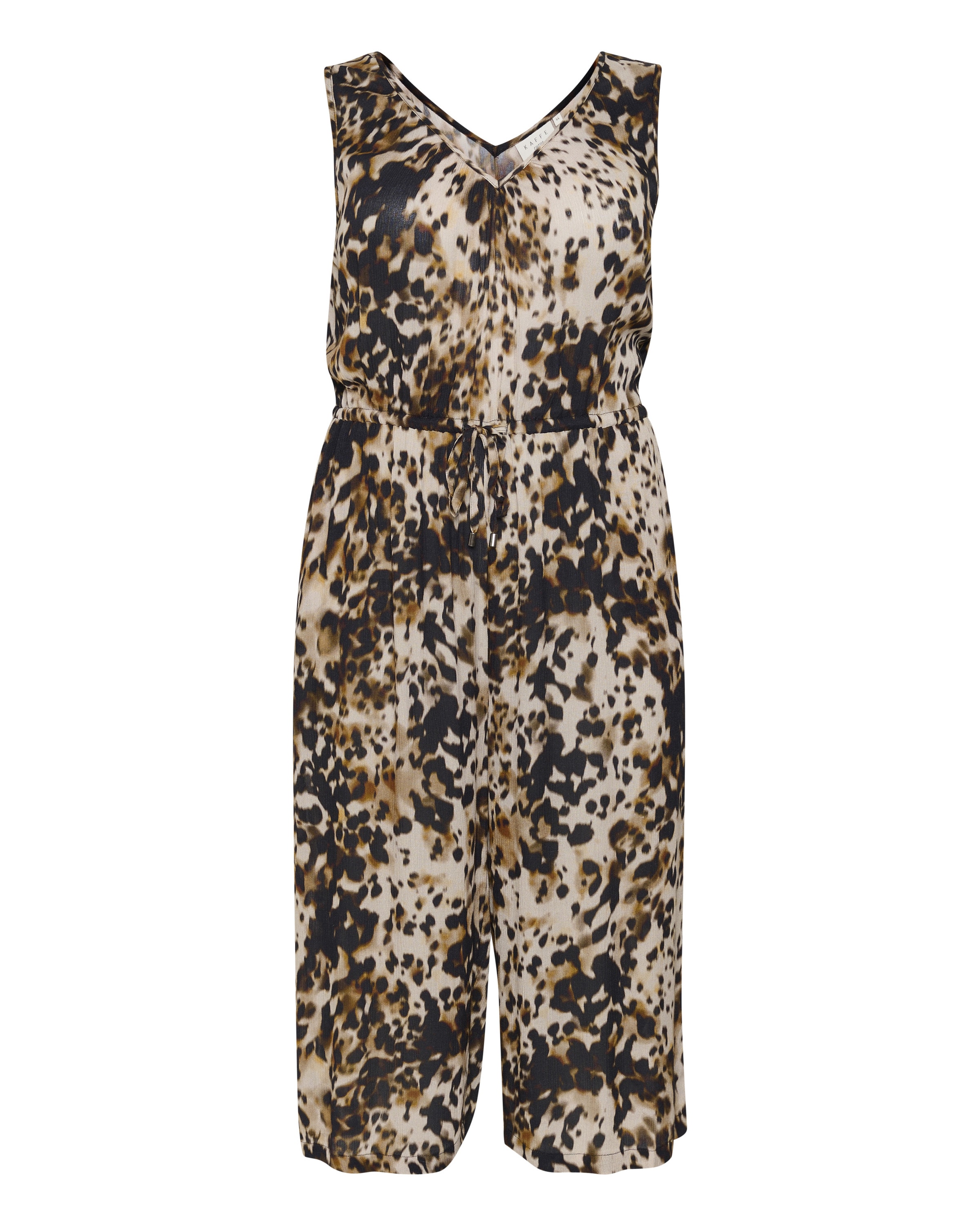 KAFFE CURVE Jumpsuit 'Isma' in Beige: voorkant