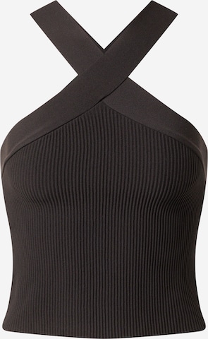 Cotton On Knitted top 'OTTOMAN' in Black: front