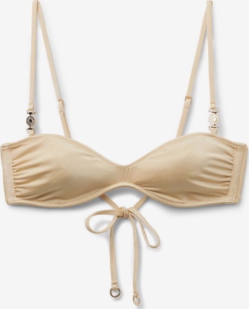 CALZEDONIA Bandeau Bikinitop 'Minimal Fit' in Beige: Vorderseite