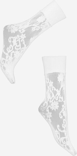 Wolford Chaussettes 'Kassandra' en blanc, Vue avec produit