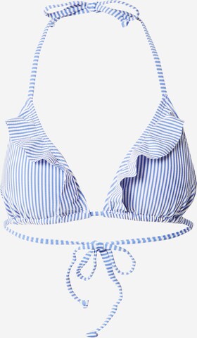 BeckSöndergaard Triangle Bikini Top in Blue: front