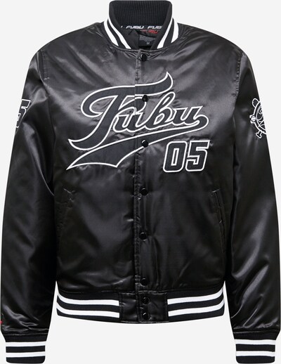 FUBU Prehodna jakna 'Varsity' | črna / bela barva, Prikaz izdelka