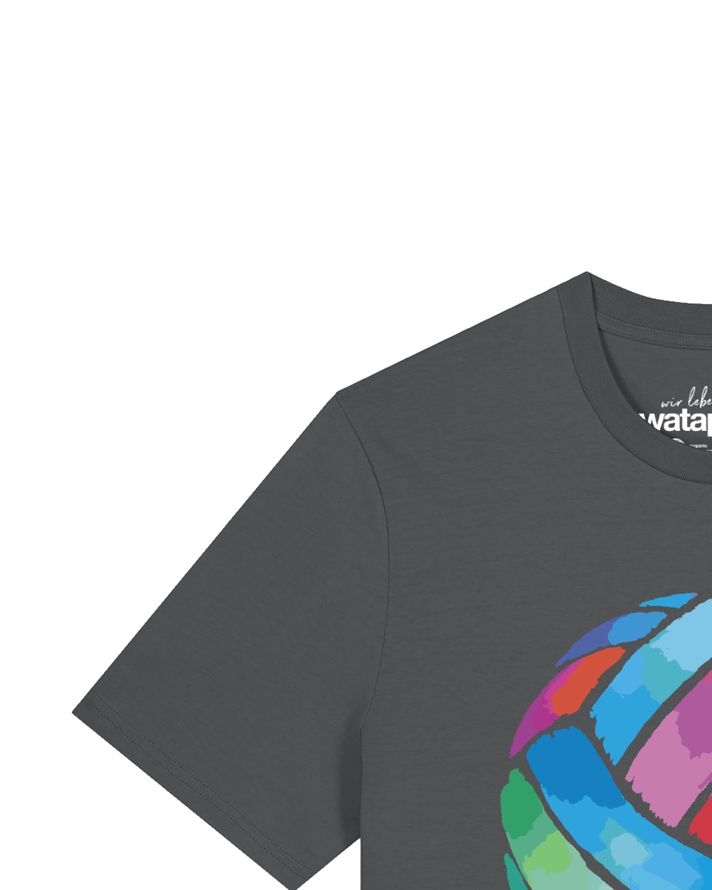Watapparel Shirt 'Volleyball in Watercolor' in Grey