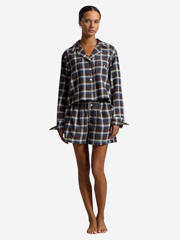 Polo Ralph Lauren Pyjama ' Madison Cozy Flannel ' in Blauw