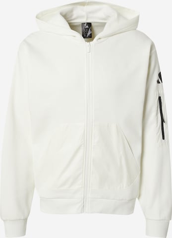 ADIDAS SPORTSWEAR Sports sweat jacket in White: front