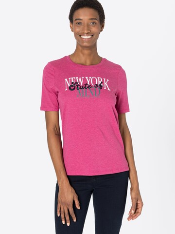 T-shirt TOMMY HILFIGER en rose : devant