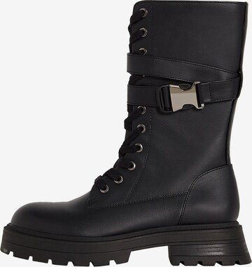 Bershka Lace-up boot in Black