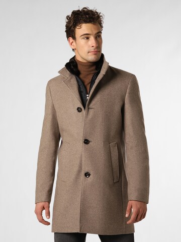 Andrew James Between-Seasons Coat 'Hamburg' in Brown: front