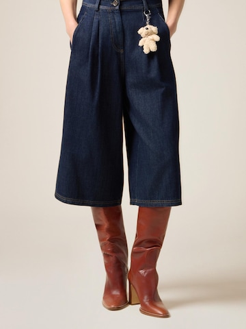 oltre - Pierna ancha Pantalón en azul
