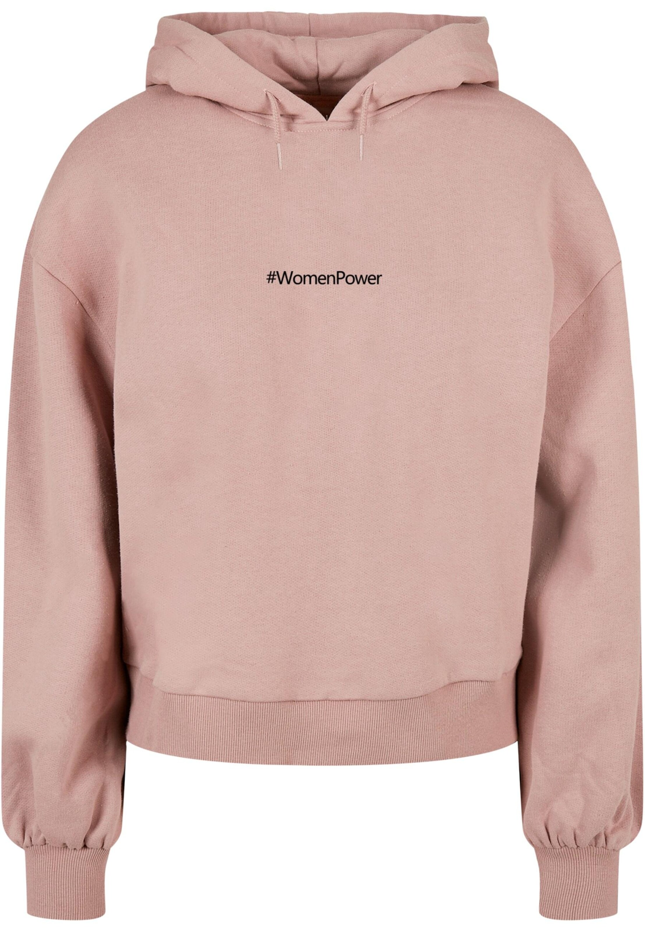 Merchcode Sweatshirt 'WD - Strong As A Woman' in Pink: Vorderseite