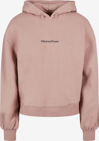 Merchcode Sweatshirt 'WD - Strong As A Woman' in Pink: predná strana