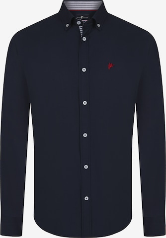 DENIM CULTURE - Regular Fit Camisa ' MILAN ' em azul: frente