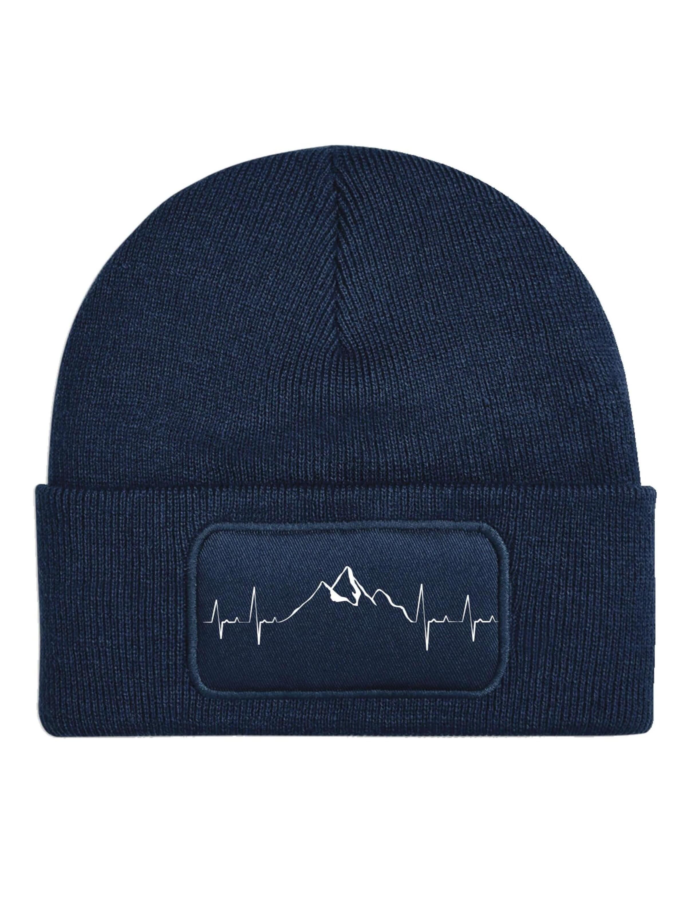 Youth Designz Mütze 'Heartbeat Mountain'‌‌‌ in Blau: Vorderseite