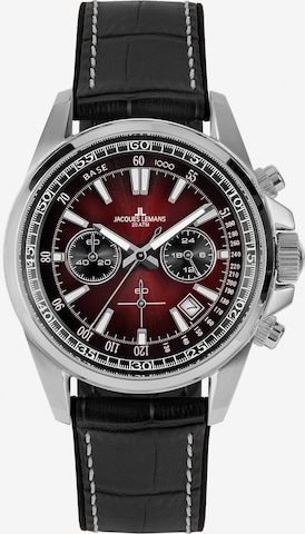 Jacques Lemans Uhr in Schwarz: Vorderseite