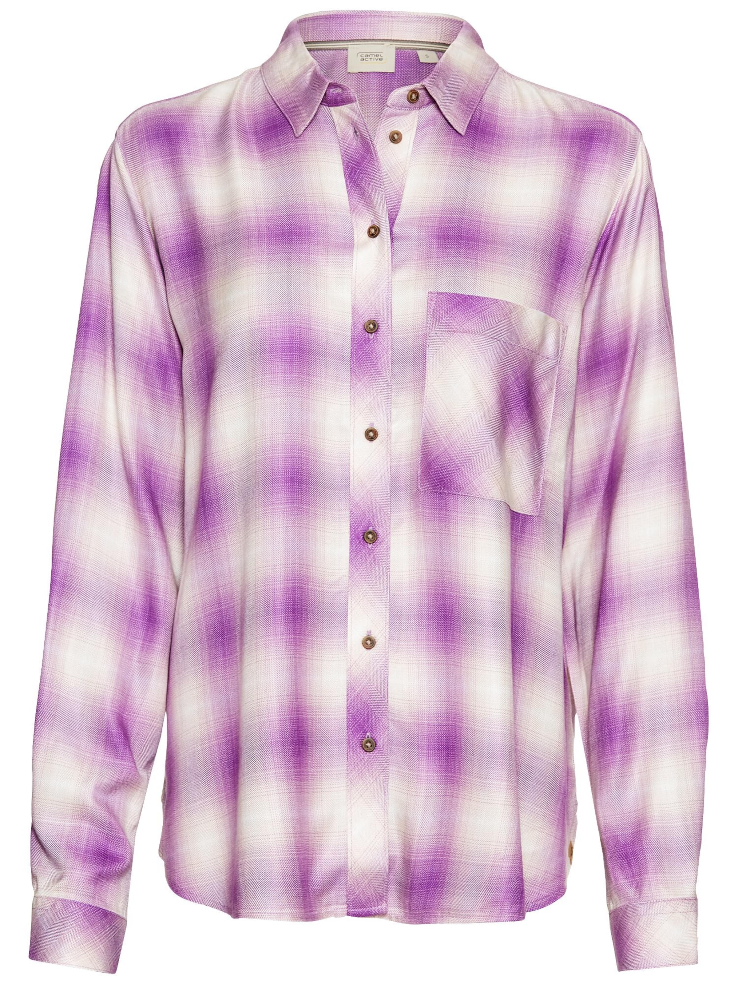 CAMEL ACTIVE Karobluse aus reiner Viskose in Lila: Vorderseite