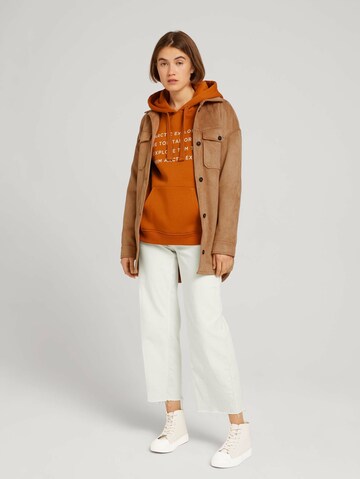 TOM TAILOR DENIM Sweatshirt in Orange