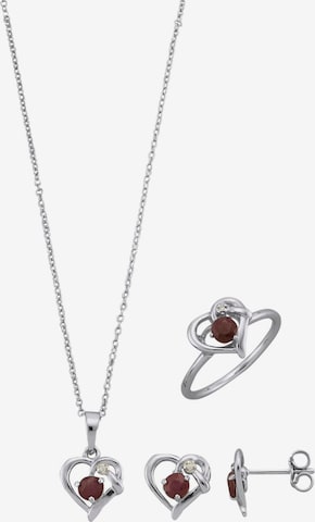 FIRETTI Jewelry Set in Silver: front