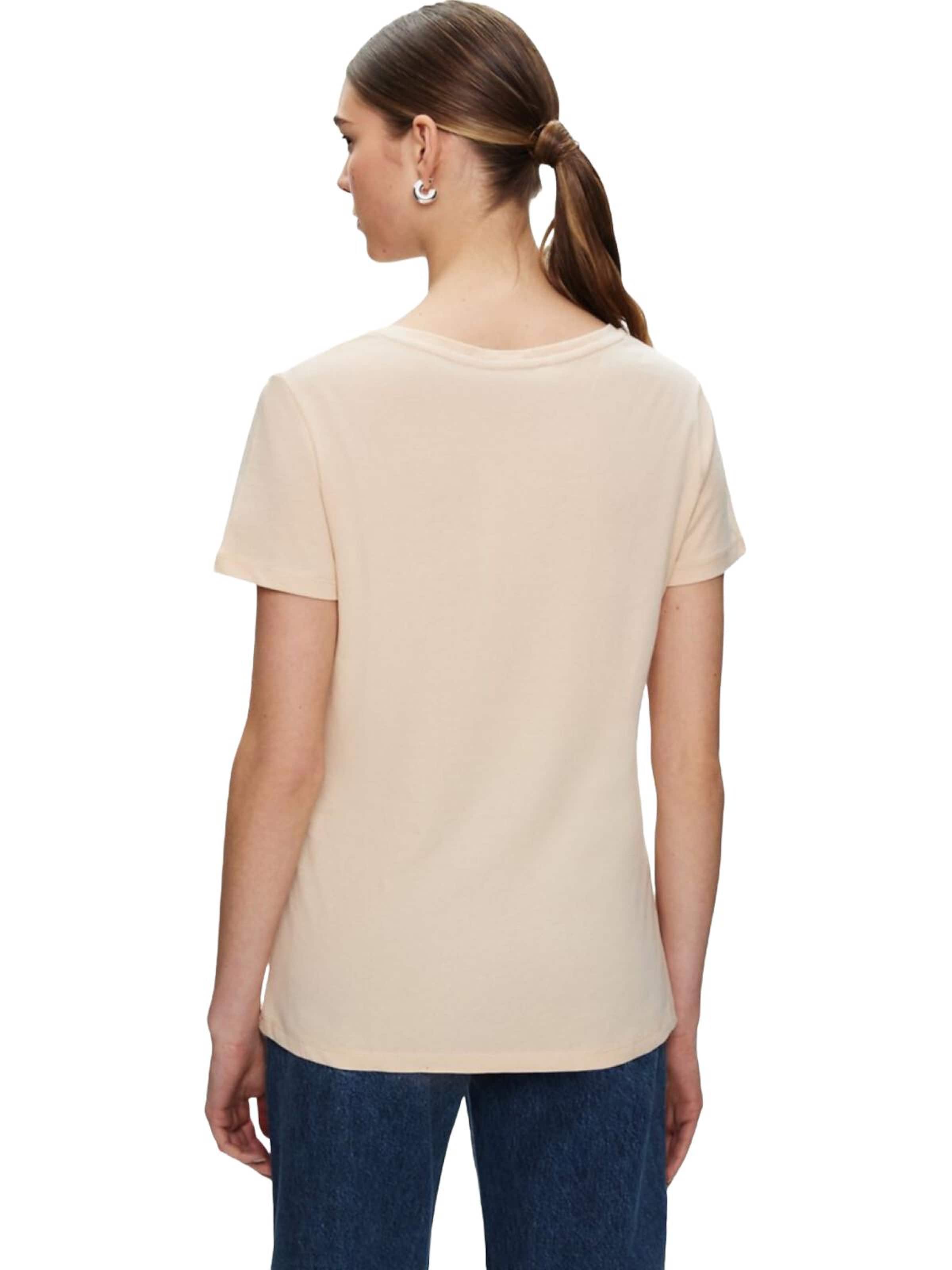 Maglietta 'LTB Jeans Damen-T-Shirt mit V-Ausschnitt' di LTB Jeans in beige