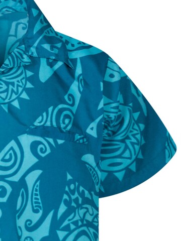 King Kameha Shirt 'Maori Wedding' in Blauw