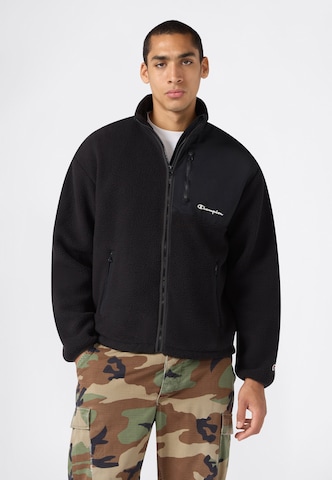 Champion Fleece jas in Zwart: voorkant