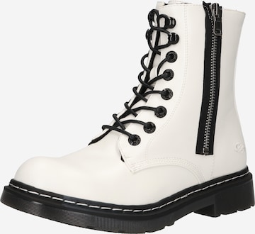 Dockers by Gerli Lace-Up Ankle Boots in White: front