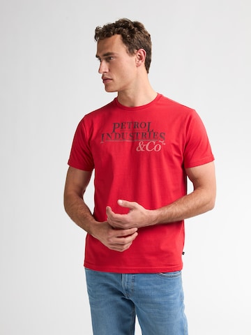 Petrol Industries T-Shirt 'Rawlins' in Rot: Vorderseite