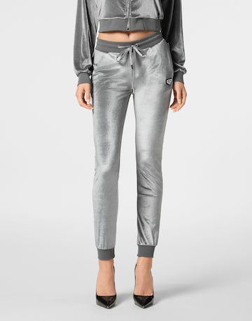 Philipp Plein - Slimfit Calças 'Skull' em cinzento: frente