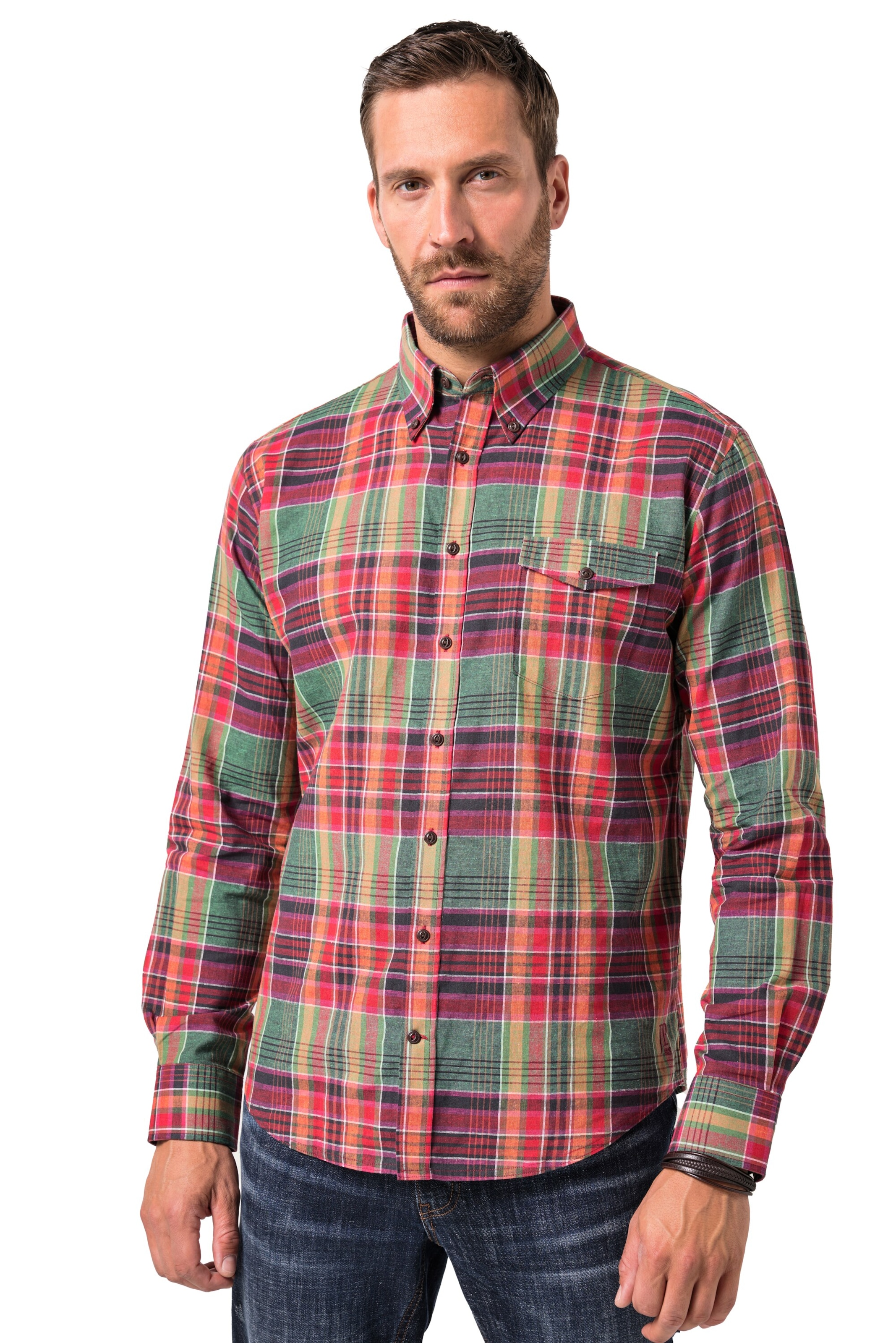JP1880 Regular fit Button Up Shirt in Mixed colors: front