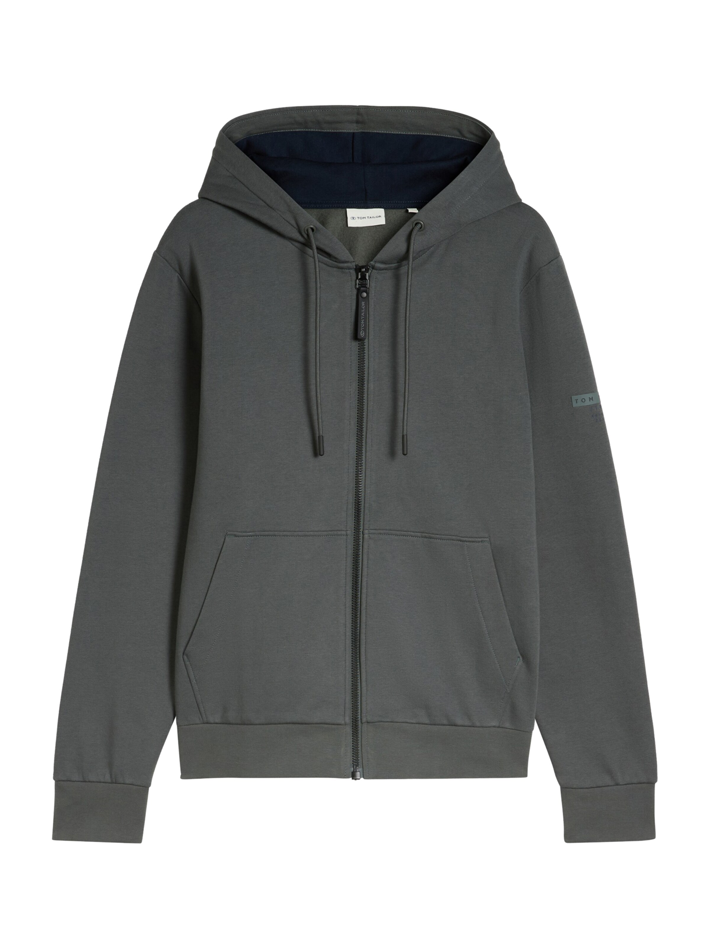 TOM TAILOR Sweatjacke in Grün: Vorderseite
