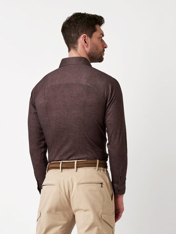 DESOTO Slim fit Button Up Shirt in Brown
