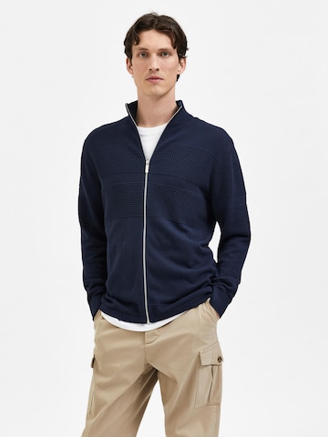 SELECTED HOMME Knit Cardigan 'Maine' in Blue: front