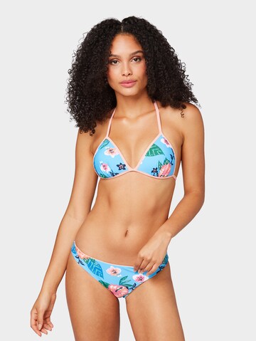 TOM TAILOR Triangel Bikinitop in Blauw: voorkant