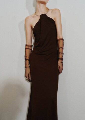 MANGO Knitted dress in Brown