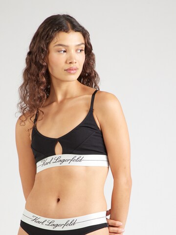 Bustino Reggiseno 'HOTEL' di Karl Lagerfeld in nero: frontale