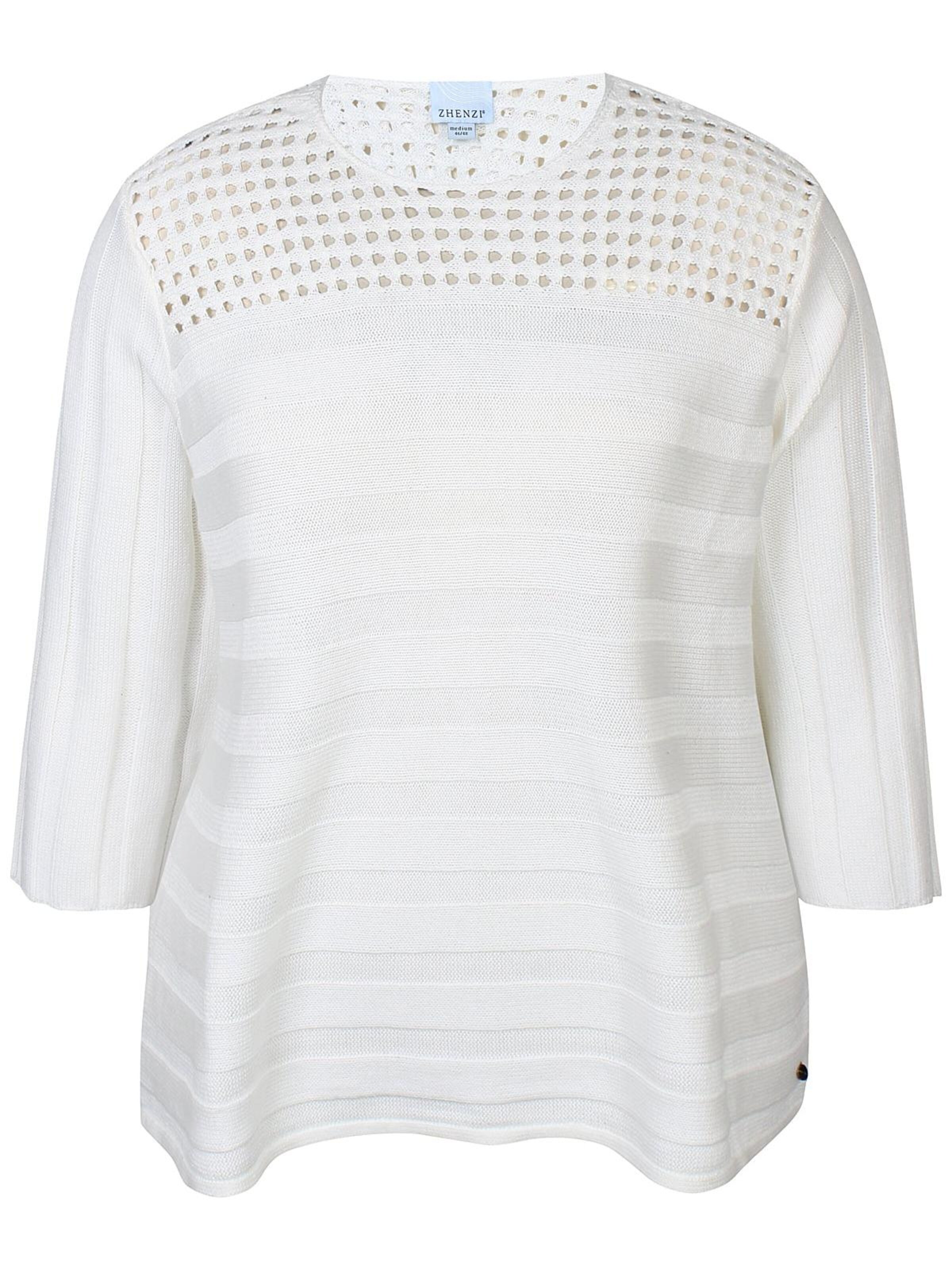 Chemisier 'Capri 1246' Zhenzi en blanc : devant