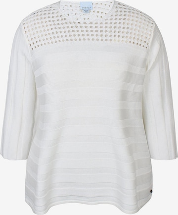 Chemisier 'Capri 1246' Zhenzi en blanc : devant